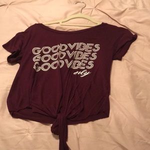 Maroon crop top